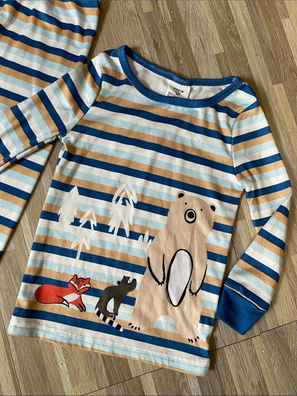 SHEIN Polar Bear 2 piece pajama set size toddler boys 3T